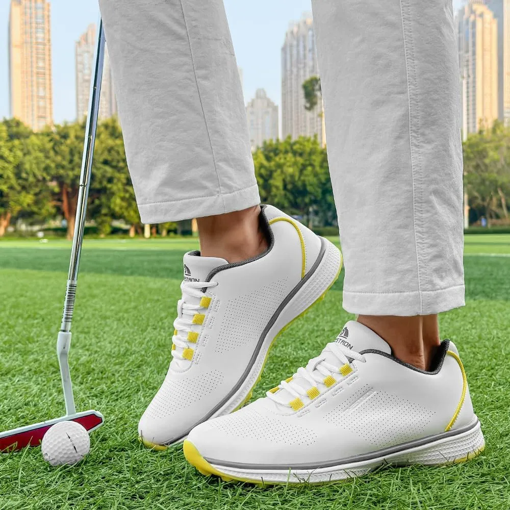 Men's Spikeless Golf Shoes - Lightweight Breathable Golf Training Shoes Comfortable Walking Golf Sneakers for Course & Clubhouse