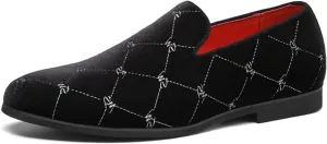 Men's Velvet Loafers Slip-On Dress Shoes Fashion Style Driving Shoes Classic Tuxedo Shoes Casual Oxford Shoes