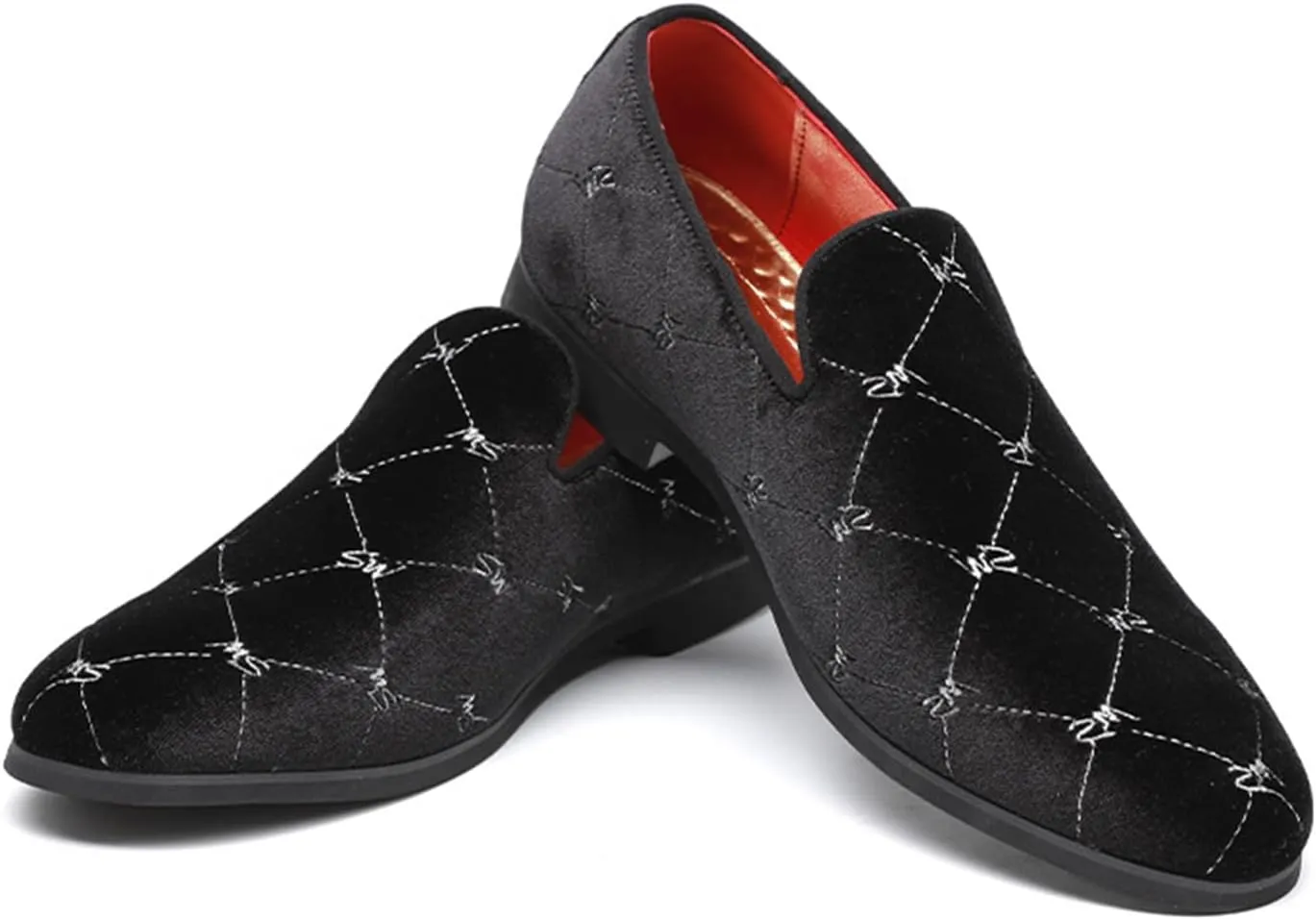 Men's Velvet Loafers Slip-On Dress Shoes Fashion Style Driving Shoes Classic Tuxedo Shoes Casual Oxford Shoes