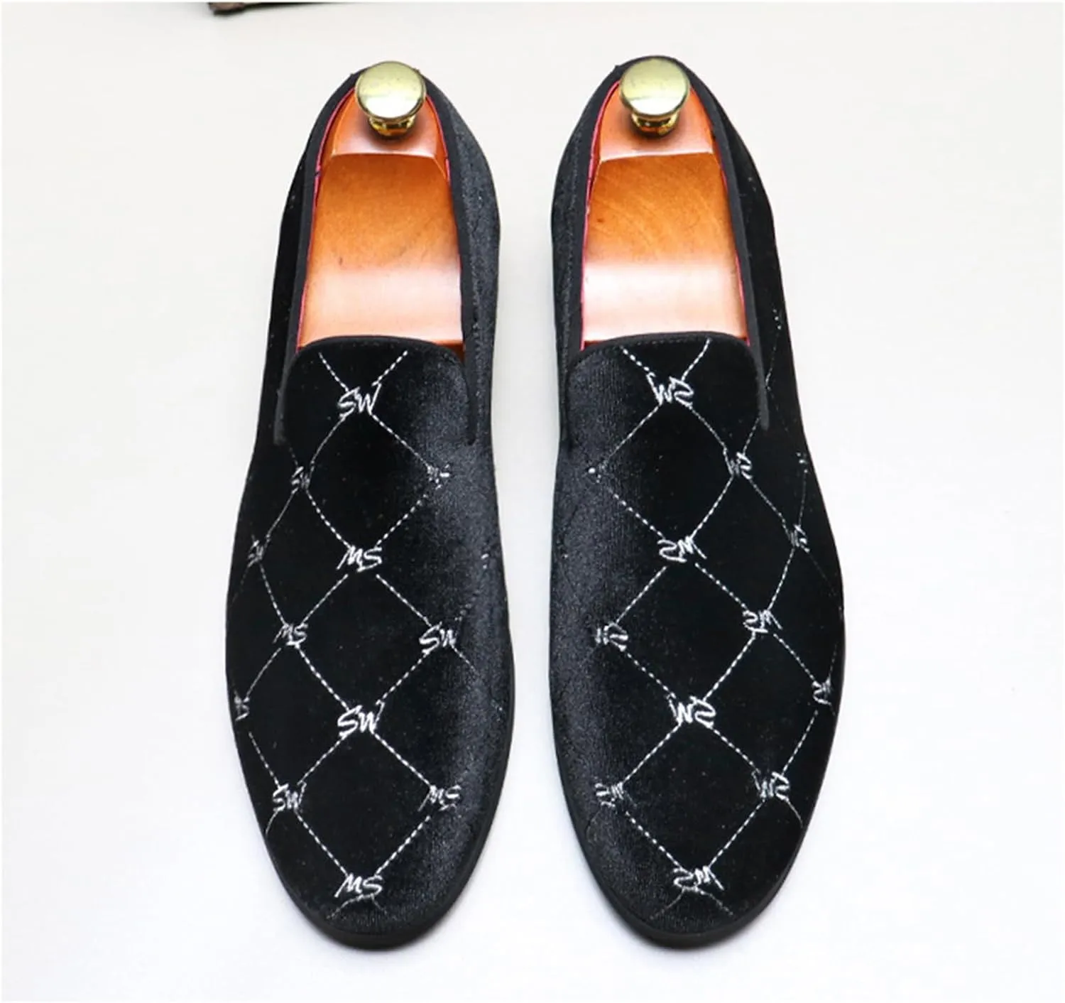 Men's Velvet Loafers Slip-On Dress Shoes Fashion Style Driving Shoes Classic Tuxedo Shoes Casual Oxford Shoes