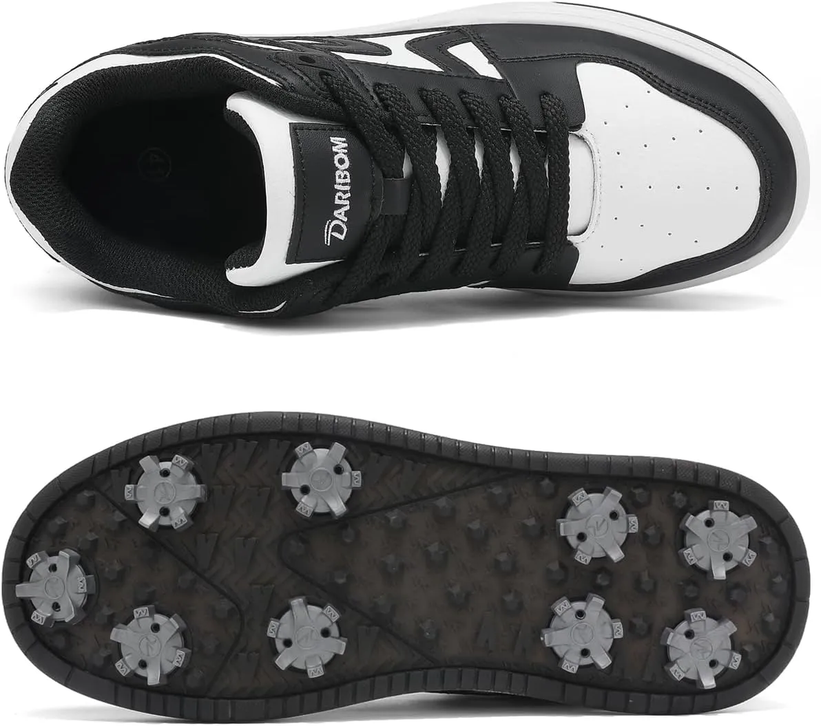 Mens Womens Cushioning Golf Shoes Spiked Waterproof Sneakers