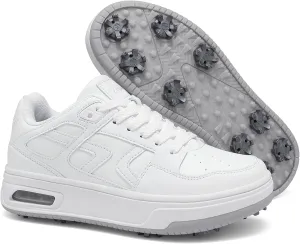 Mens Womens Cushioning Golf Shoes Spiked Waterproof Sneakers
