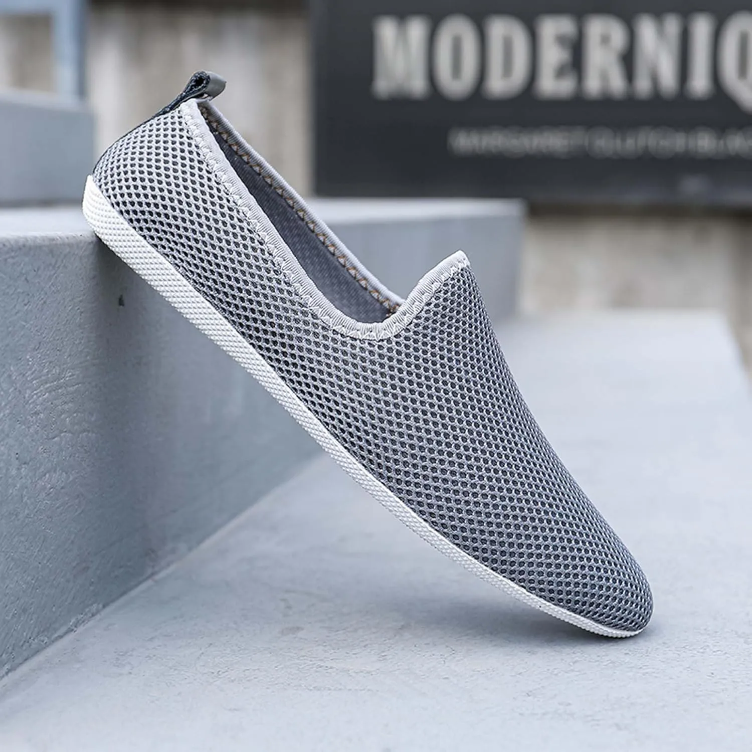 Men's Women's Loafers Mesh Breathable Flat Walking Non Slip Driving Casual Shoes Classic Comfort