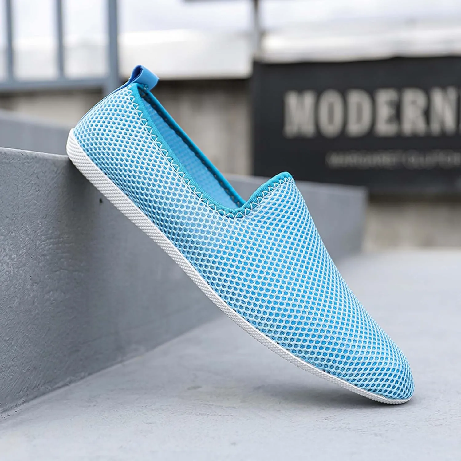 Men's Women's Loafers Mesh Breathable Flat Walking Non Slip Driving Casual Shoes Classic Comfort