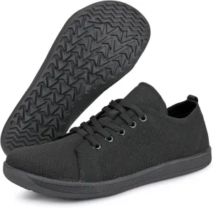 Mens Womens Minimalist Zero Drop Sole Walking Shoes,Outdoor Wide Toe Box Hiking Sneakers,Non-Slip Breathable Lace Up Athletic Shoes,Summer Casual Arch Support Sneaker for Running Jogging