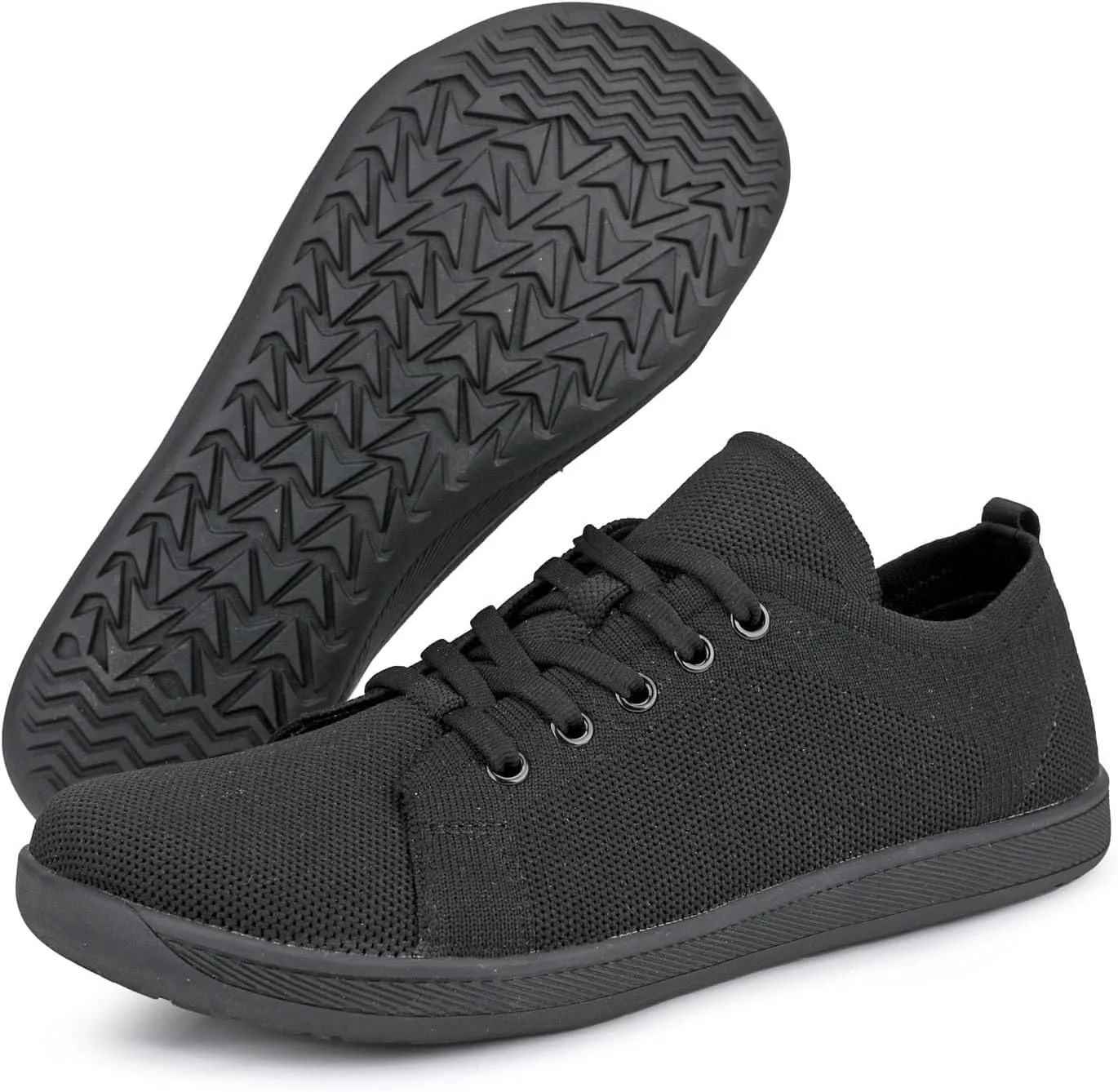 Mens Womens Minimalist Zero Drop Sole Walking Shoes,Outdoor Wide Toe Box Hiking Sneakers,Non-Slip Breathable Lace Up Athletic Shoes,Summer Casual Arch Support Sneaker for Running Jogging