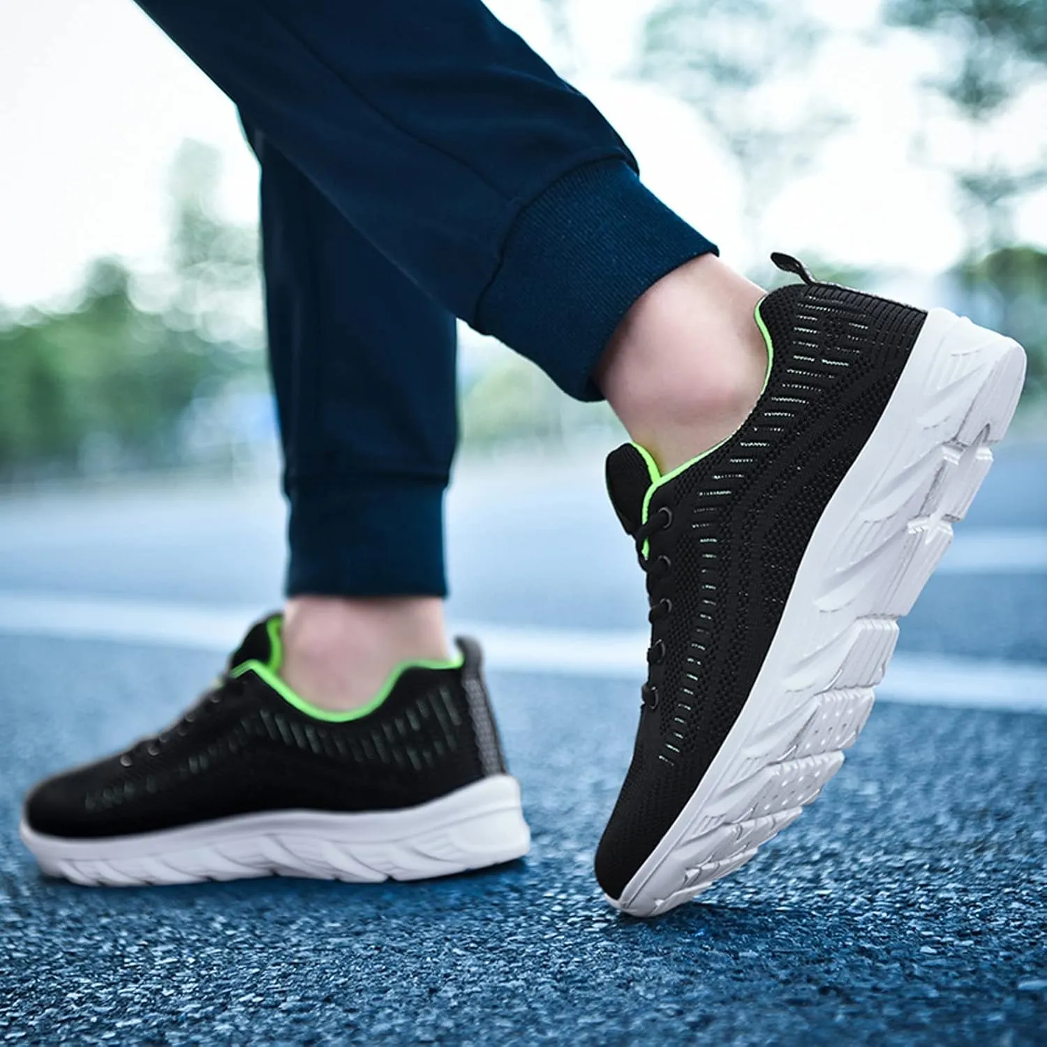 Mens Workout Shoes Running Walking Tennis Shoes for Men Non Slip Light Gym Trainng Shoes Casual Sneaker Comfortable Mesh Athletic Sport Shoes