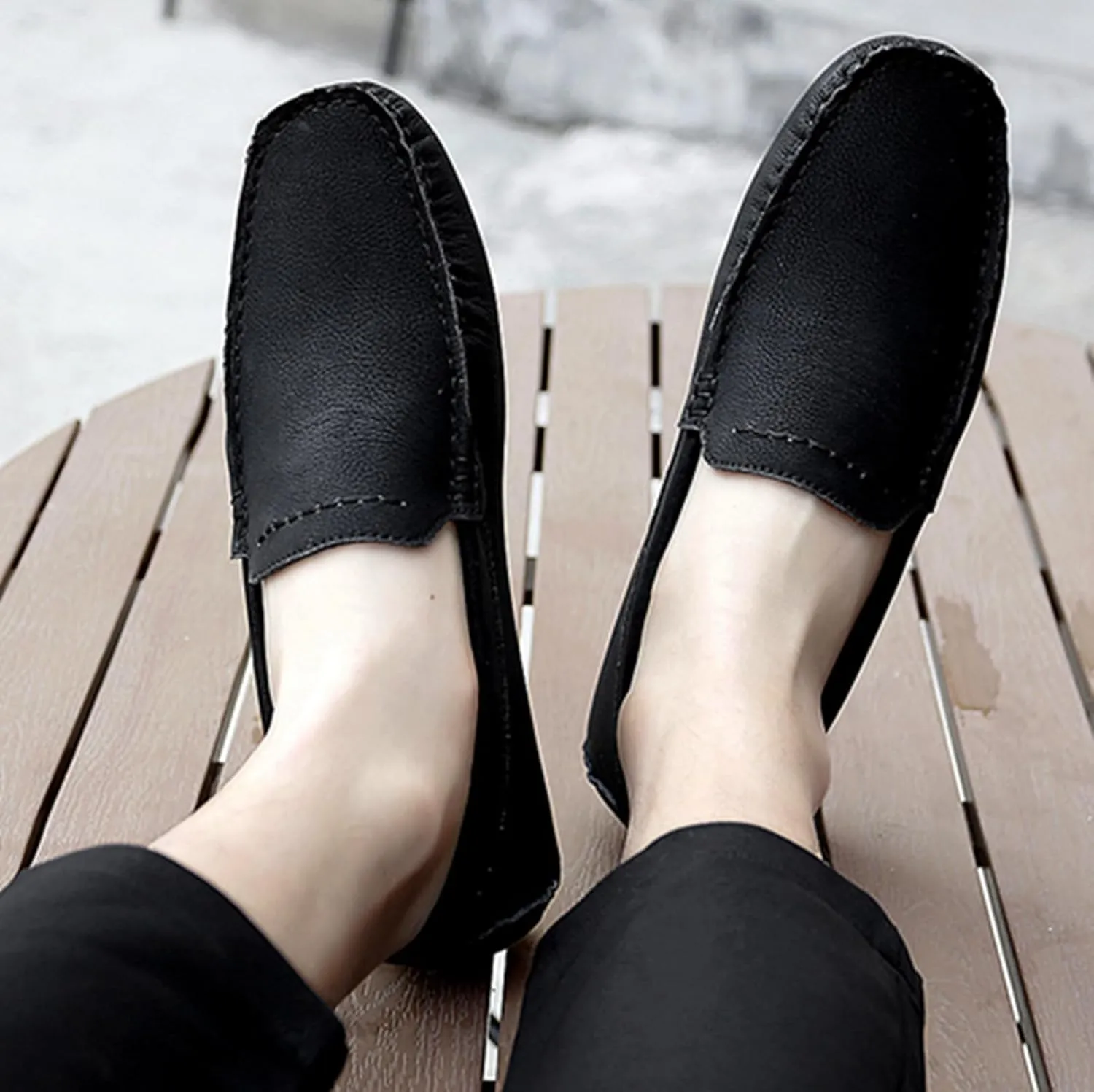 Minishion Boys Mens Comfortable Slip on Shoes Summer Penny Loafers Casual Shoes YY004