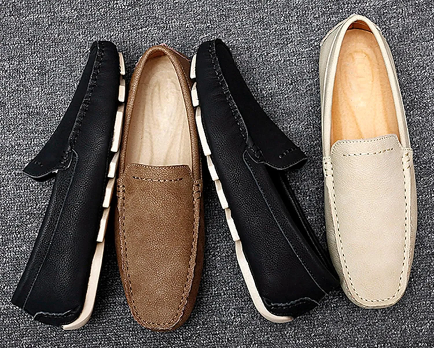 Minishion Boys Mens Comfortable Slip on Shoes Summer Penny Loafers Casual Shoes YY004