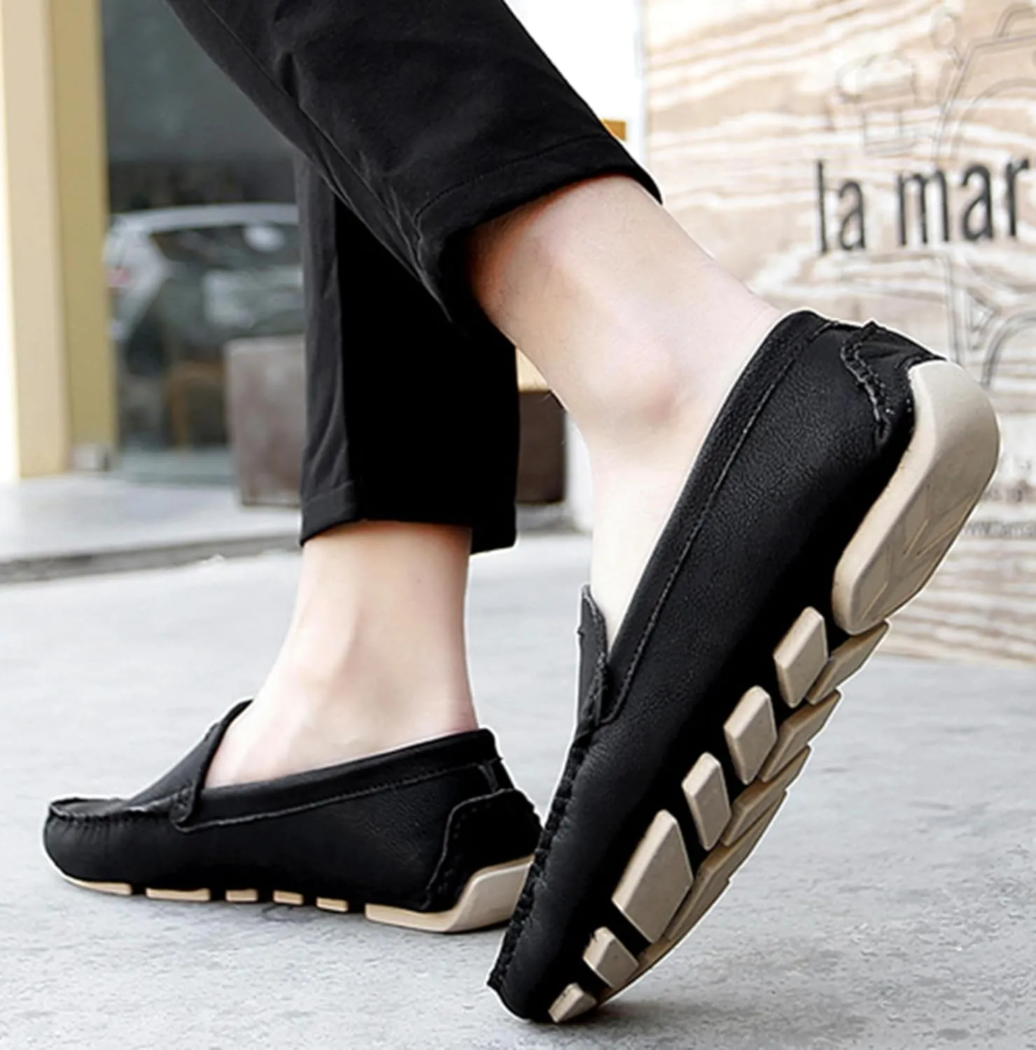 Minishion Boys Mens Comfortable Slip on Shoes Summer Penny Loafers Casual Shoes YY004
