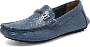 Minishion Mens Penny Loafers Buckle Sanke Driving Shoes 5555#