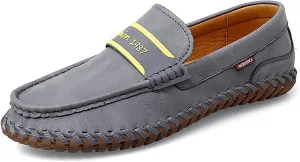 Minishion Mens Penny Slip ons Stiched Casual Comfortable Loafers Driving Shoes