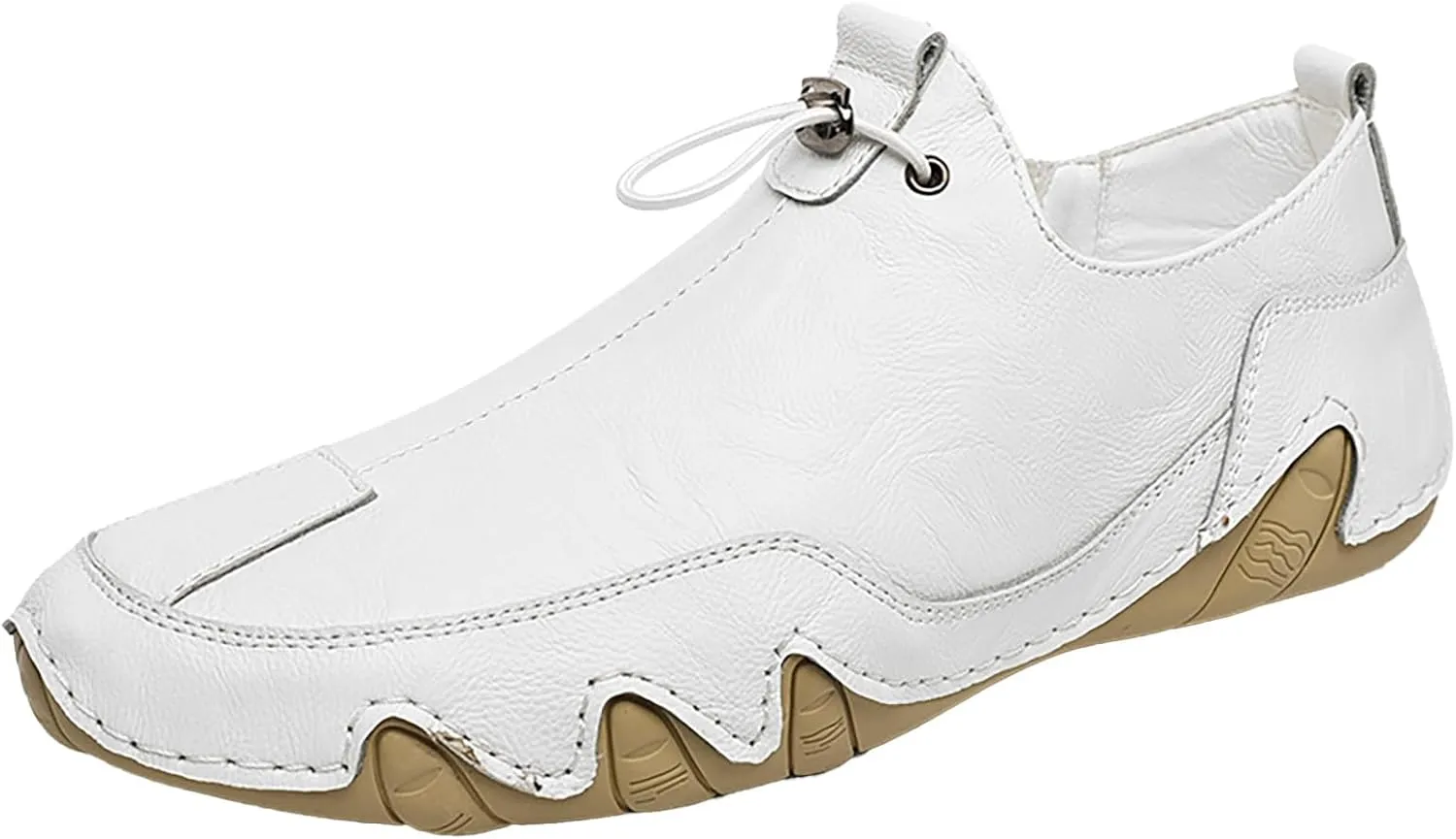 New Spring Men's Daily Sports Leather Comfortable Lightweight Casual Shoes Narrow Mens Shoes