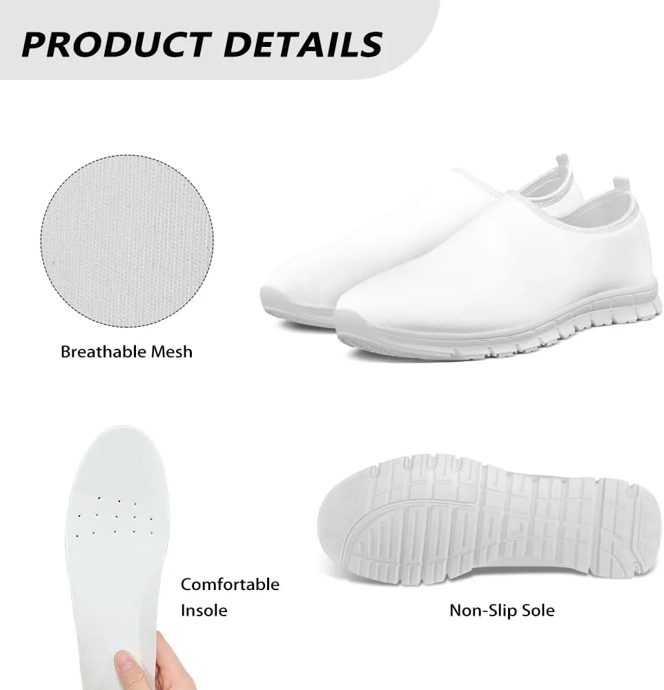Non Slip Shoes for Men Lightweight Running Sneaker Laceless Design