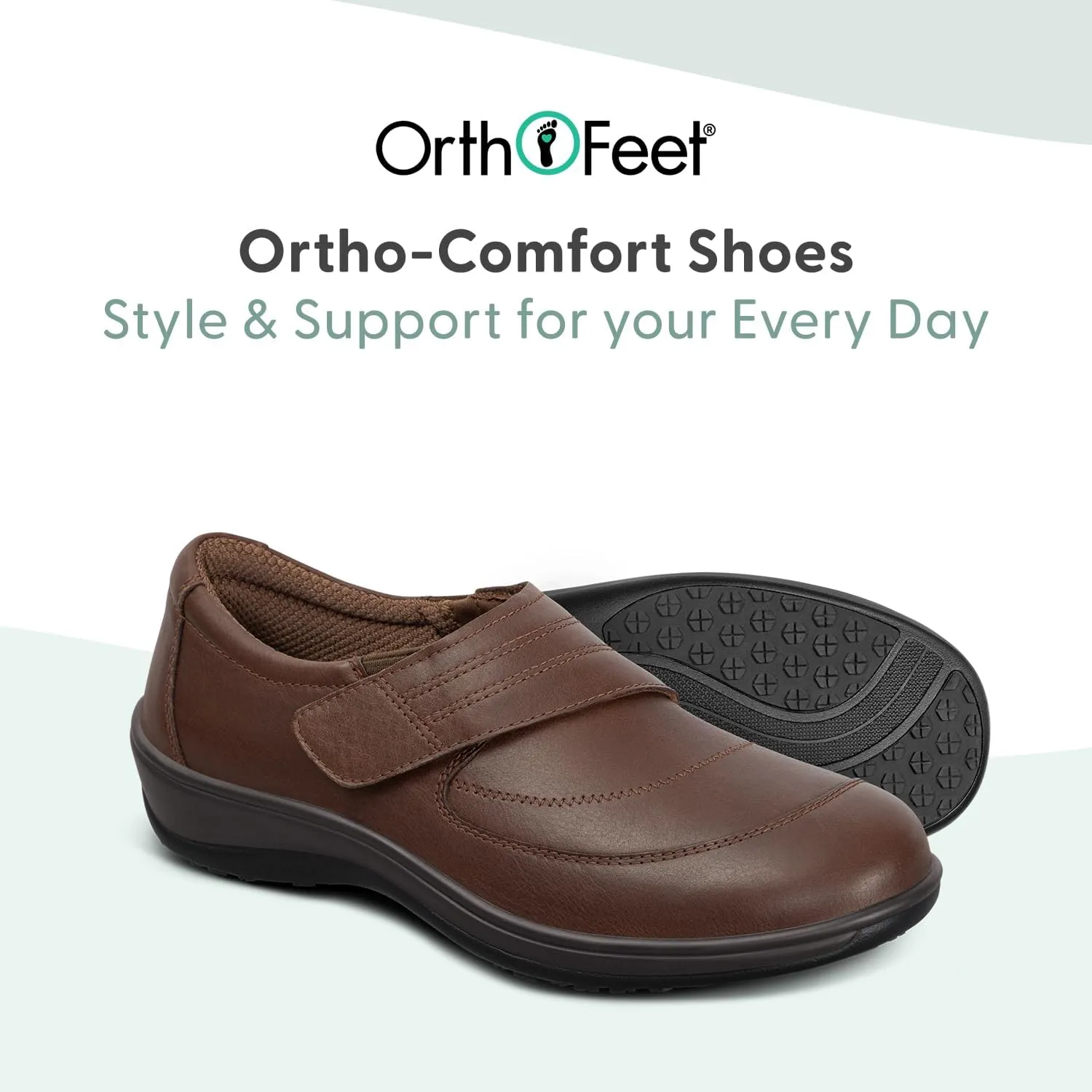 Orthofeet Women's Orthopedic Leather Emily Casual Shoes