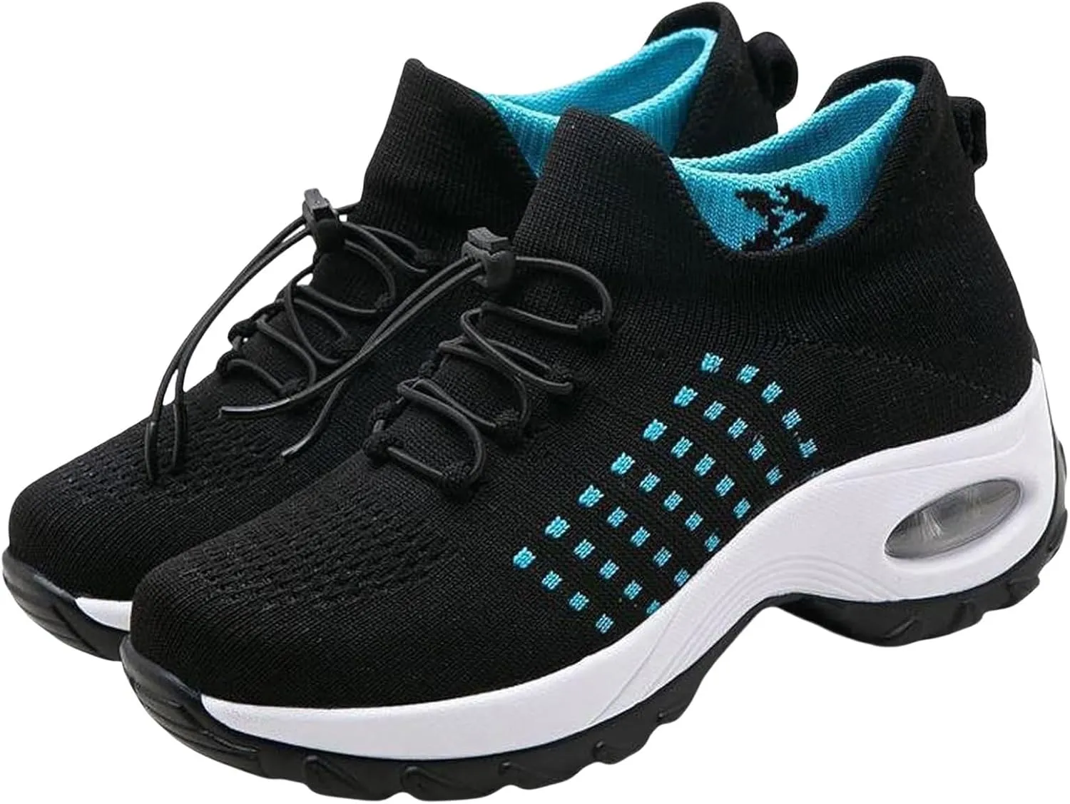 Orthopedic Sneakers for Women Men Adjustable Elastic Strap Trainers Shoes,Lightweight Breathable Damping Air Cushion Sneakers Non-Slip Platform Waterproof Comfort Soles Sports Shoes with Arch Support