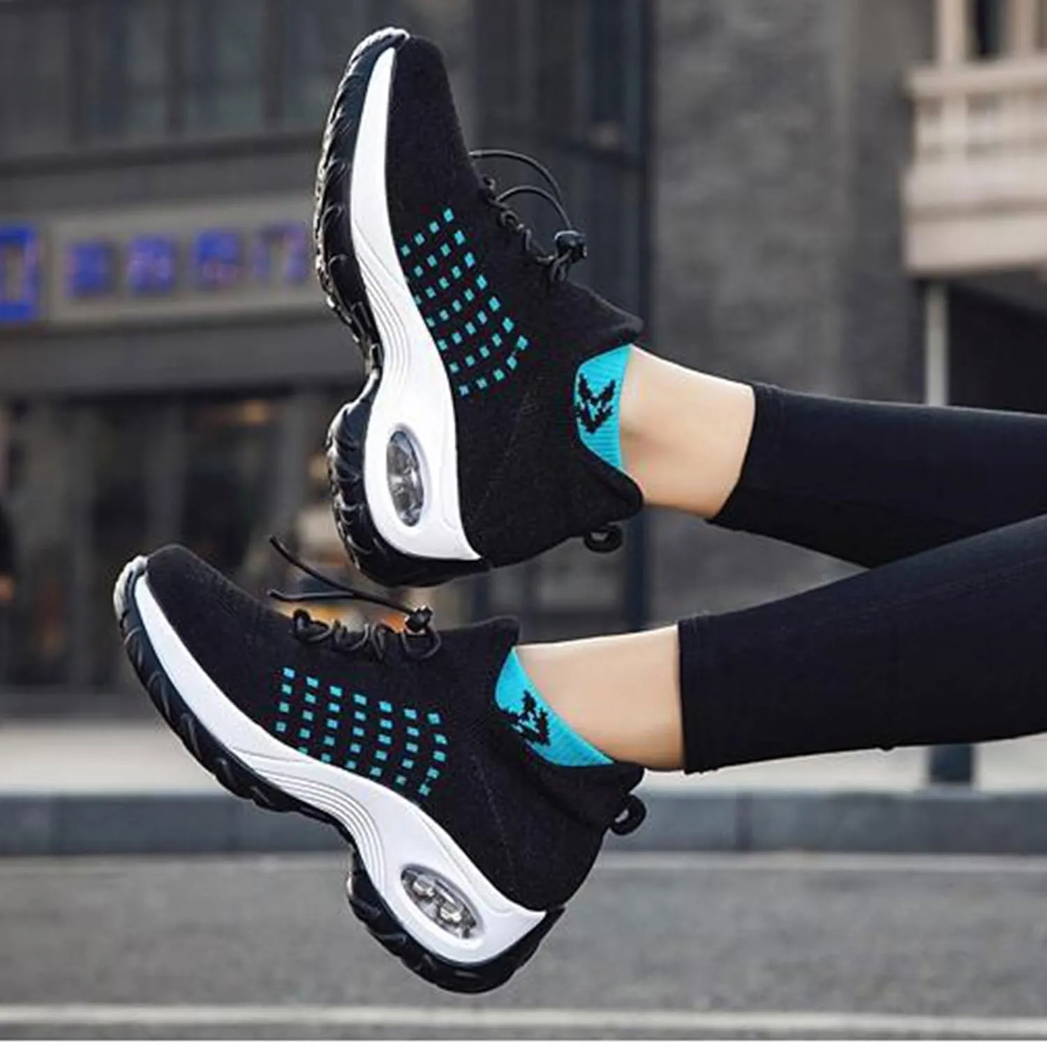 Orthopedic Sneakers for Women Men Adjustable Elastic Strap Trainers Shoes,Lightweight Breathable Damping Air Cushion Sneakers Non-Slip Platform Waterproof Comfort Soles Sports Shoes with Arch Support