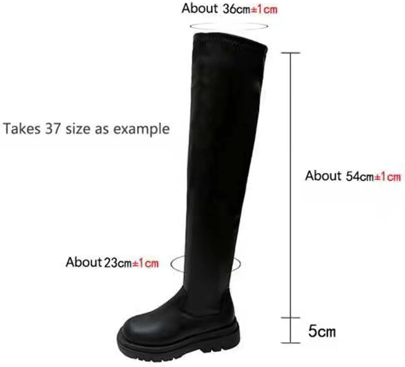 Over the Knee Boots for Women Black Boots for Women Knee High Round Toe Platform Boots for Women Long Tall Boots