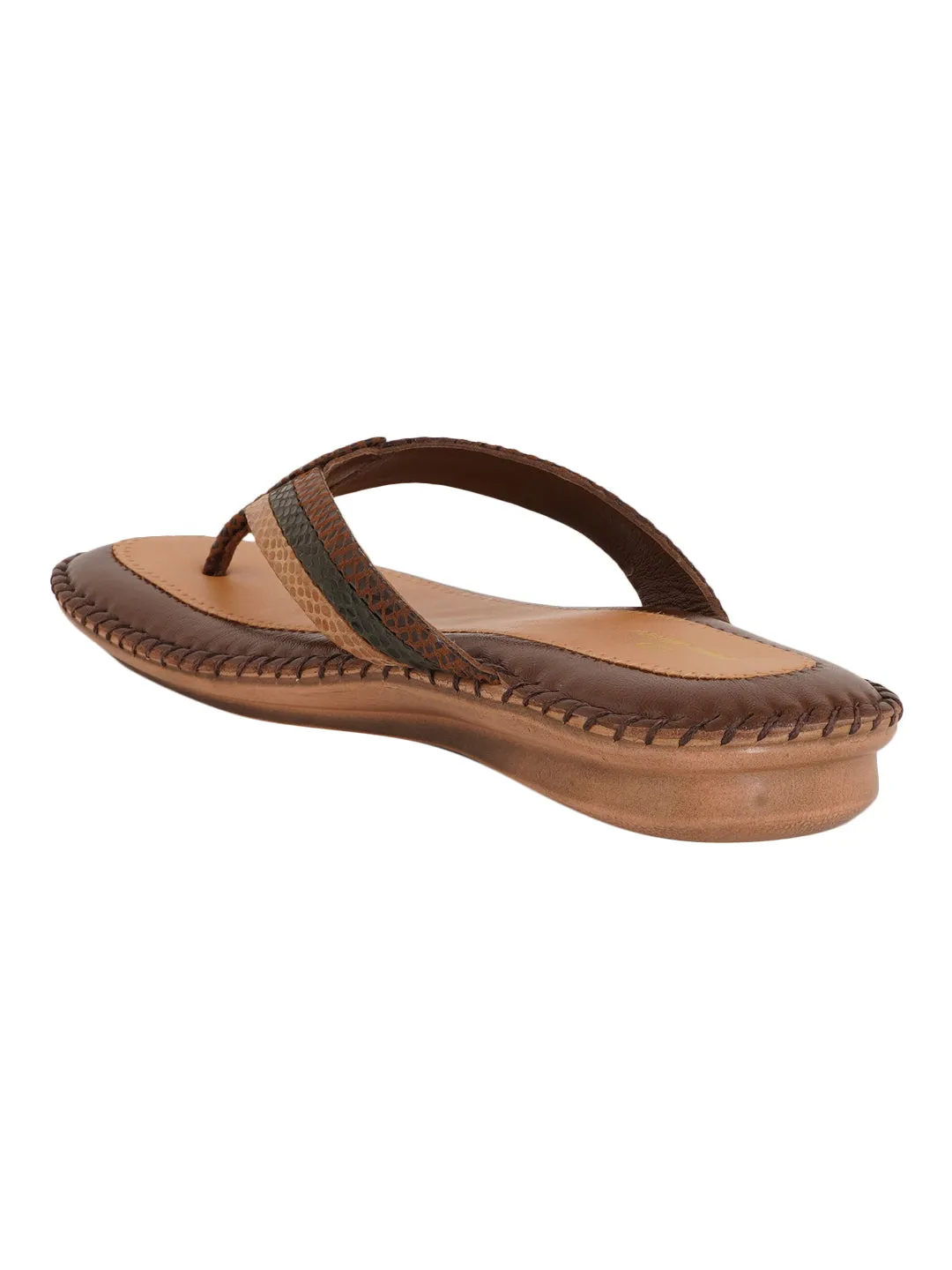 Pelle Albero Brown Women comfortable  Slippers