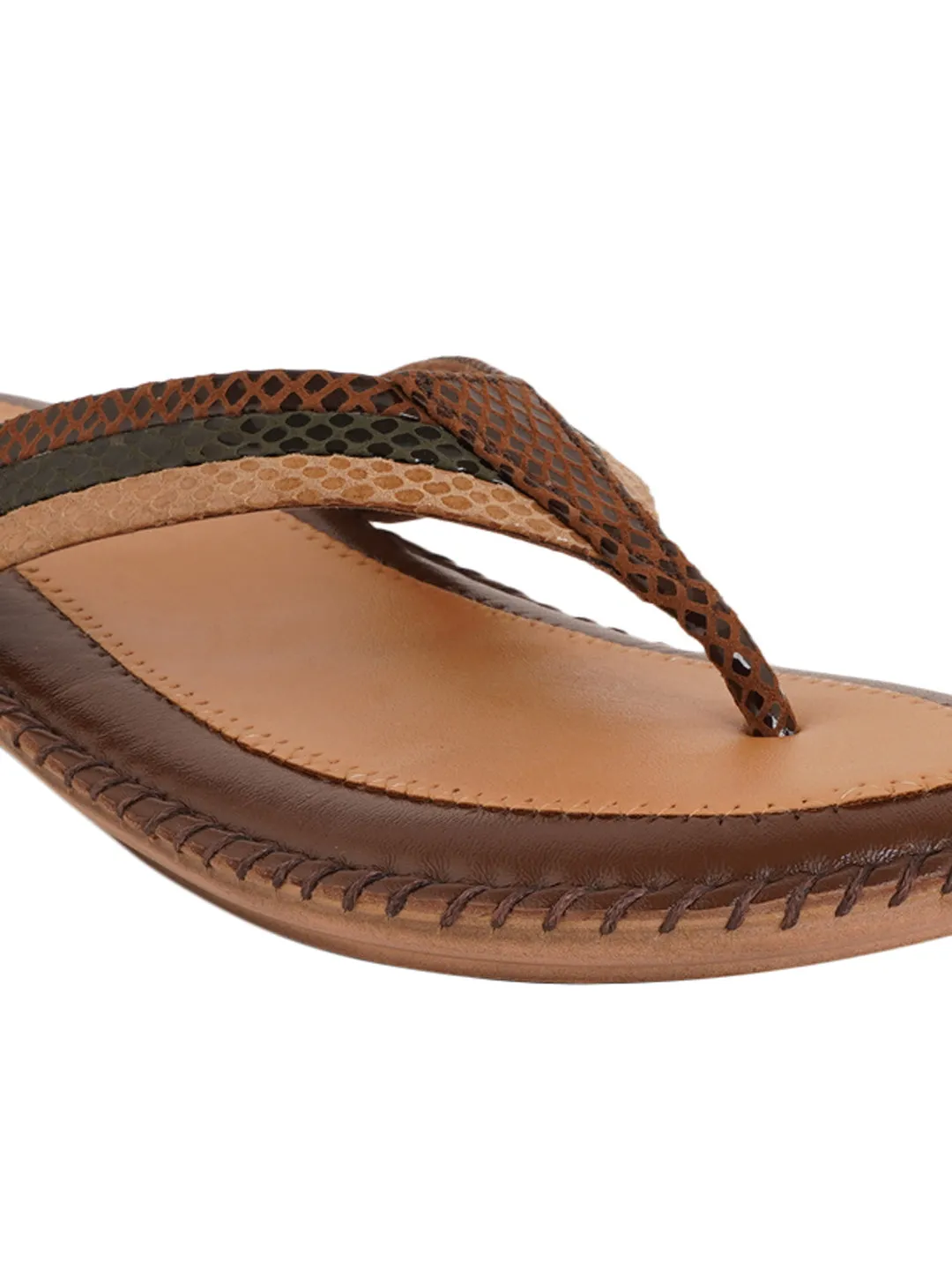 Pelle Albero Brown Women comfortable  Slippers