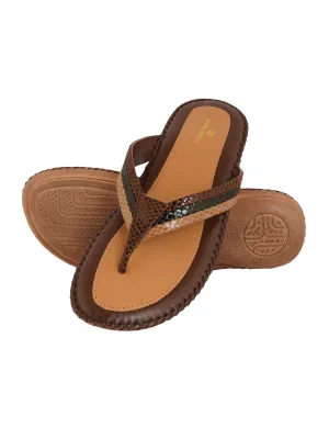 Pelle Albero Brown Women comfortable  Slippers