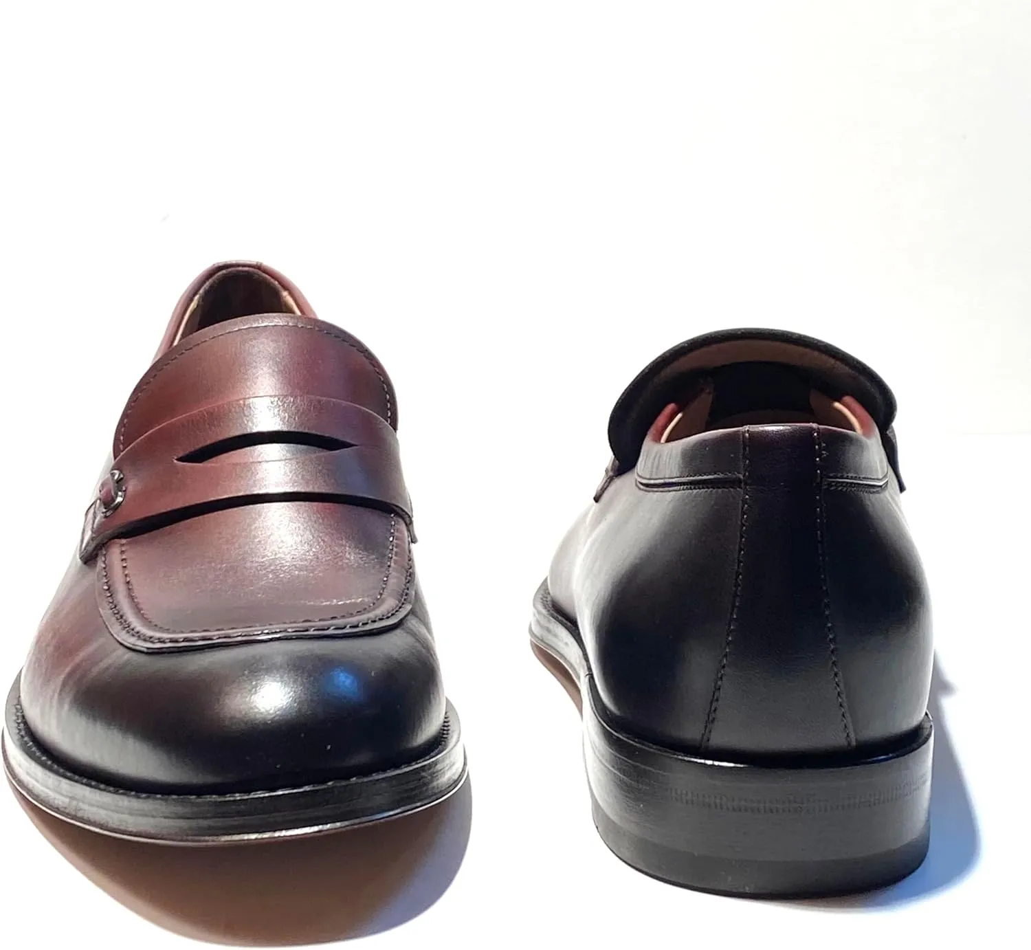 Penny Loafers Brown Pitt Calf Leather Men's Dress Slip-on Gancini (Salvatore
