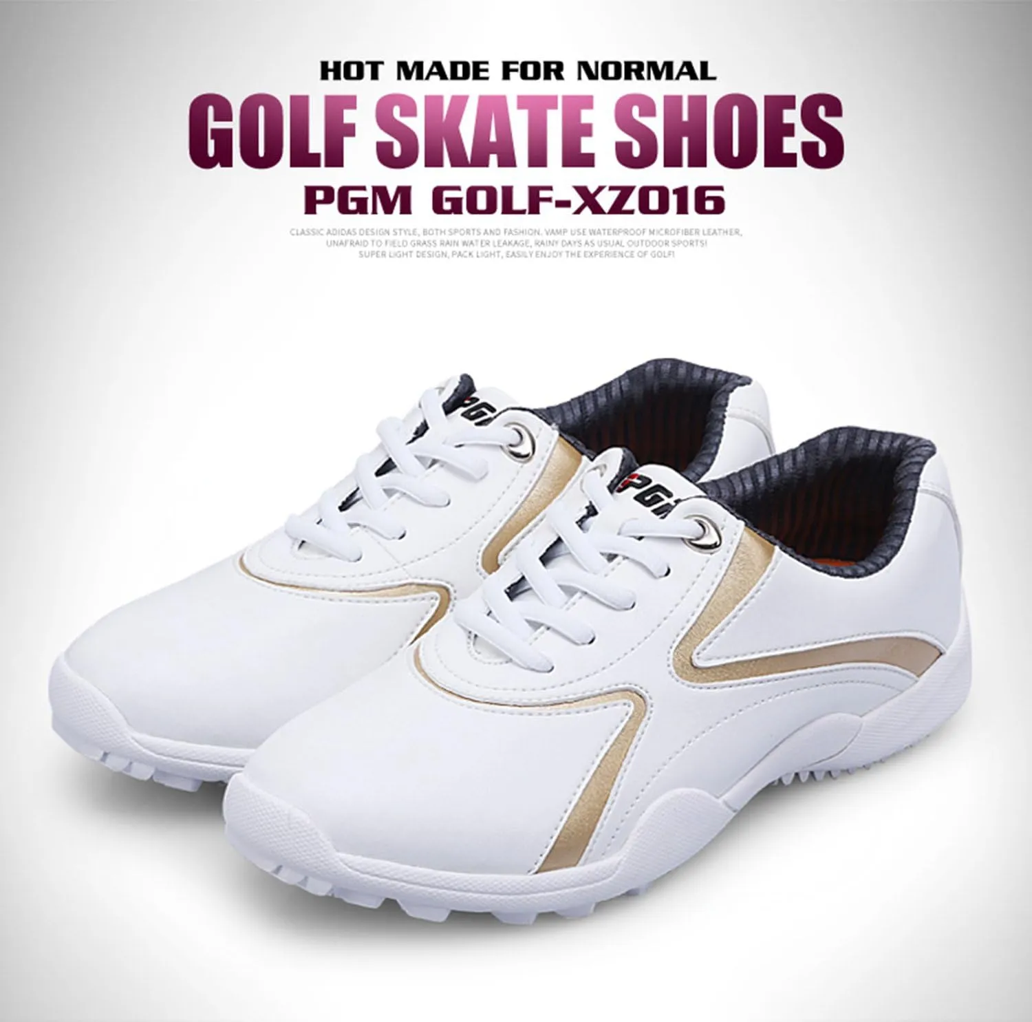 PGM Waterproof Spikeless Golf Shoes for Women