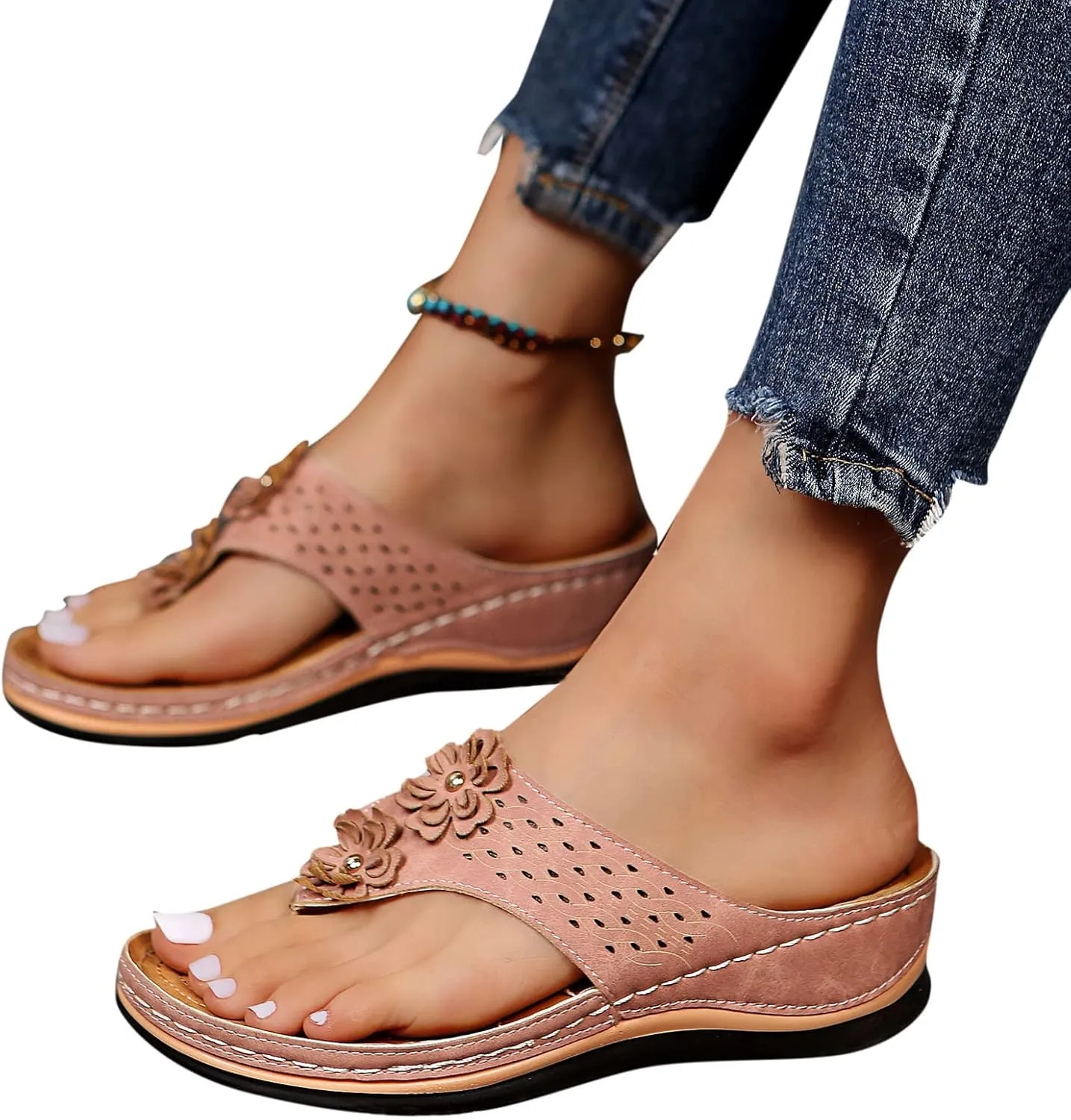Plantar Fasciitis Sandals Tennis Shoes Womens for Plantar Fasciitis Womens Brown Sandals Orthopedic Flip Flops Womens Slippers with Arch Support Black Thick Heels for Women