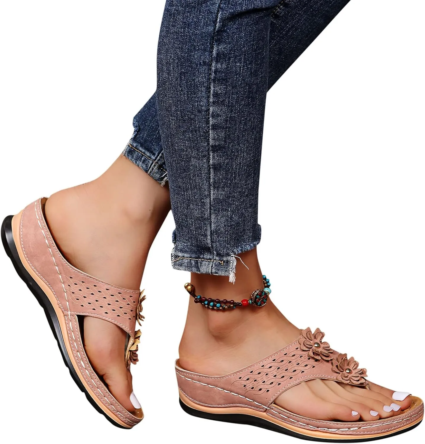 Plantar Fasciitis Sandals Tennis Shoes Womens for Plantar Fasciitis Womens Brown Sandals Orthopedic Flip Flops Womens Slippers with Arch Support Black Thick Heels for Women