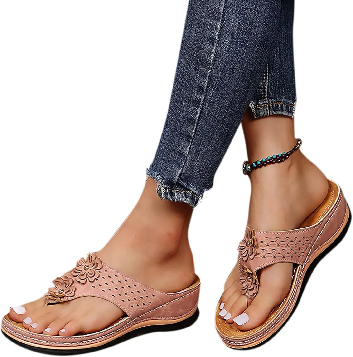 Plantar Fasciitis Sandals Tennis Shoes Womens for Plantar Fasciitis Womens Brown Sandals Orthopedic Flip Flops Womens Slippers with Arch Support Black Thick Heels for Women
