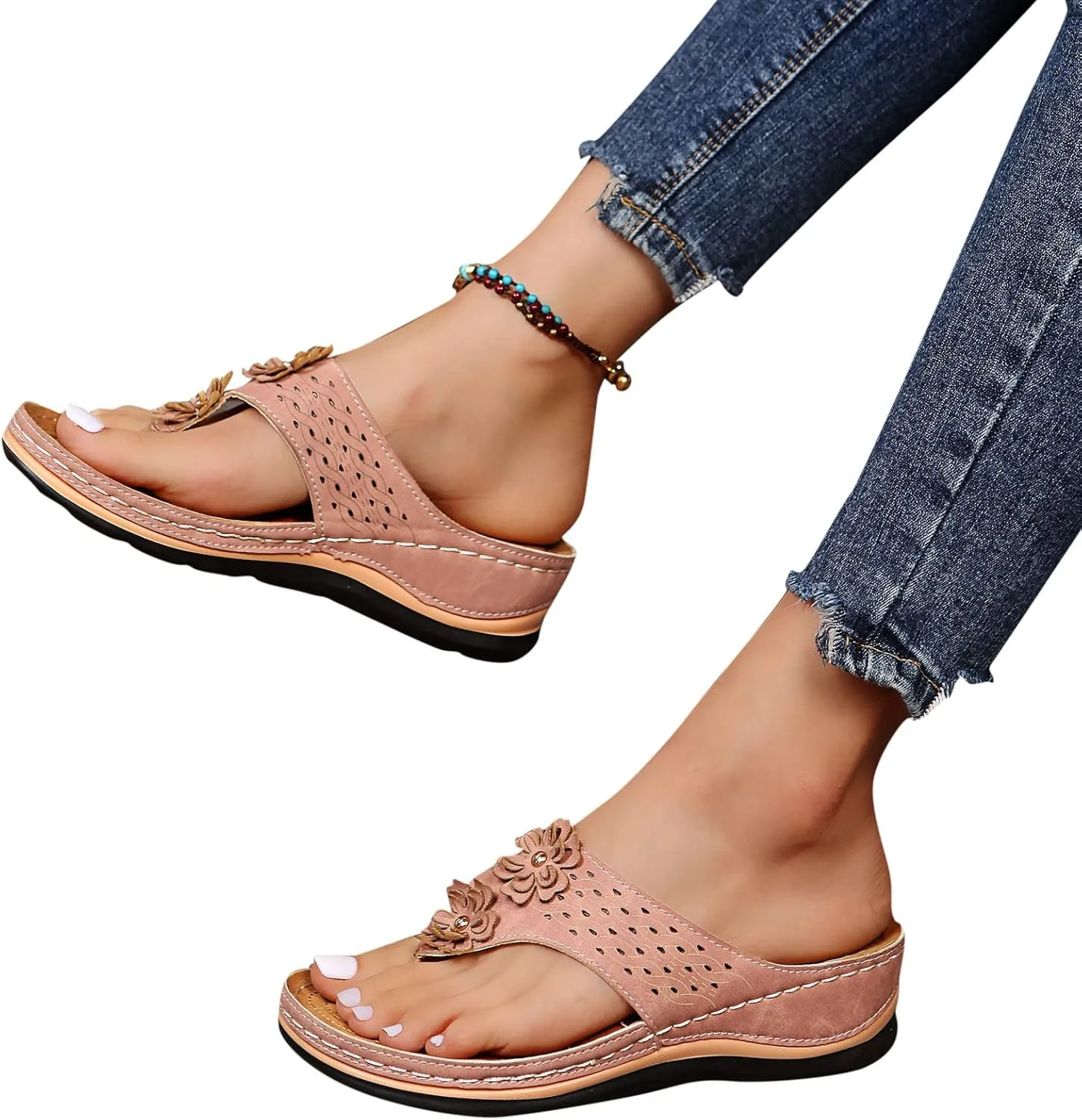 Plantar Fasciitis Sandals Tennis Shoes Womens for Plantar Fasciitis Womens Brown Sandals Orthopedic Flip Flops Womens Slippers with Arch Support Black Thick Heels for Women