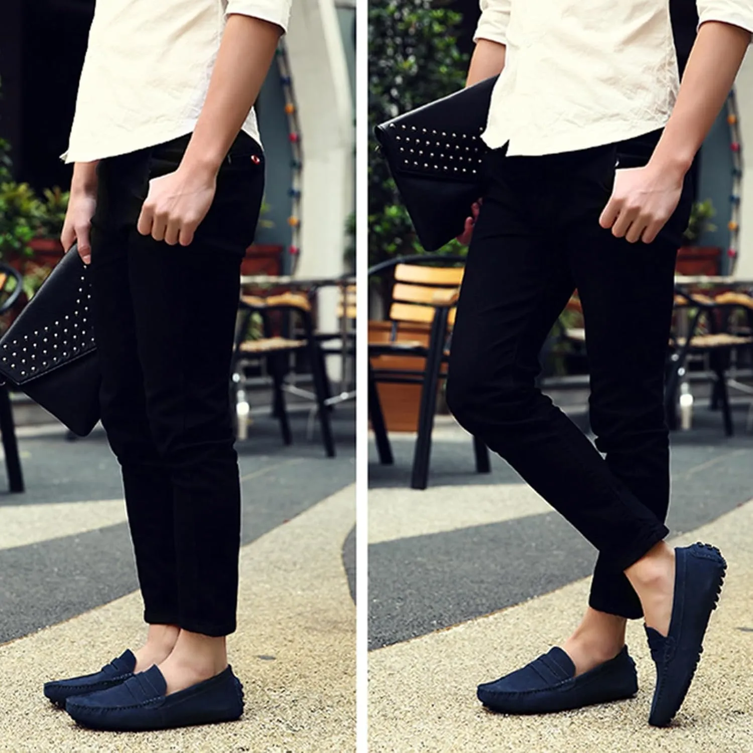 Plus Size Men's Moccasin Penny Loafers, Driving Shoes, Comfortable Non-Slip Slip-On Shoes, Men's Fashion Footwear for All Seasons
