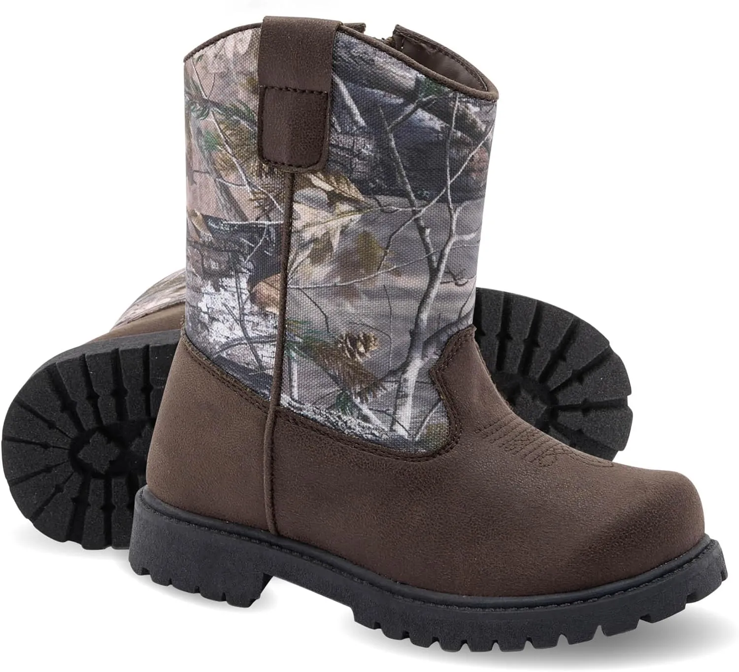 Premium Kids Cowboy Boots - Comfort Fit, Breathable Cowboy Boots Rounded Toe Style - Durable & Stylish Western Wear,Faux Leather Cowboy Boots for Kids