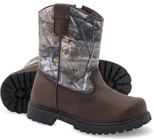 Premium Kids Cowboy Boots - Comfort Fit, Breathable Cowboy Boots Rounded Toe Style - Durable & Stylish Western Wear,Faux Leather Cowboy Boots for Kids