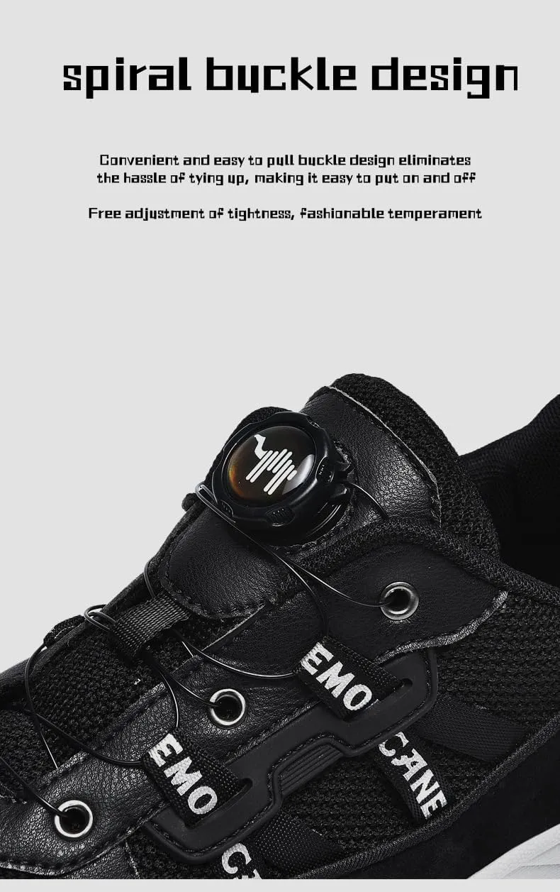 Purubylley Men's Waterproof Hiking Shoes Leather Low-Top Hiking Shoes for Outdoor Trailing Trekking Camping Walking