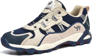 Purubylley Men's Waterproof Hiking Shoes Leather Low-Top Hiking Shoes for Outdoor Trailing Trekking Camping Walking