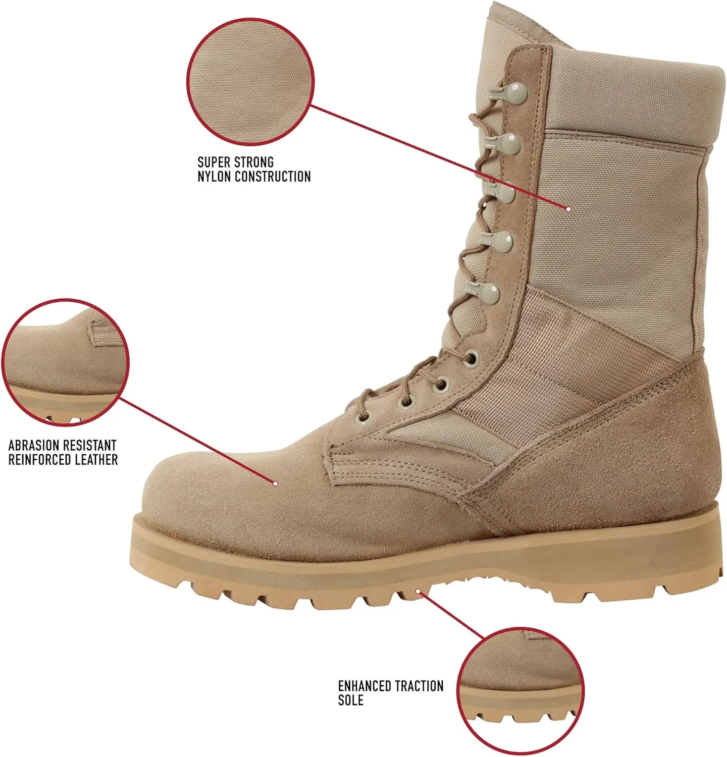 Rothco Sierra Sole Tactical Boots ?C 8 Inch ?C Sturdy and Reliable Footwear for Any Adventure
