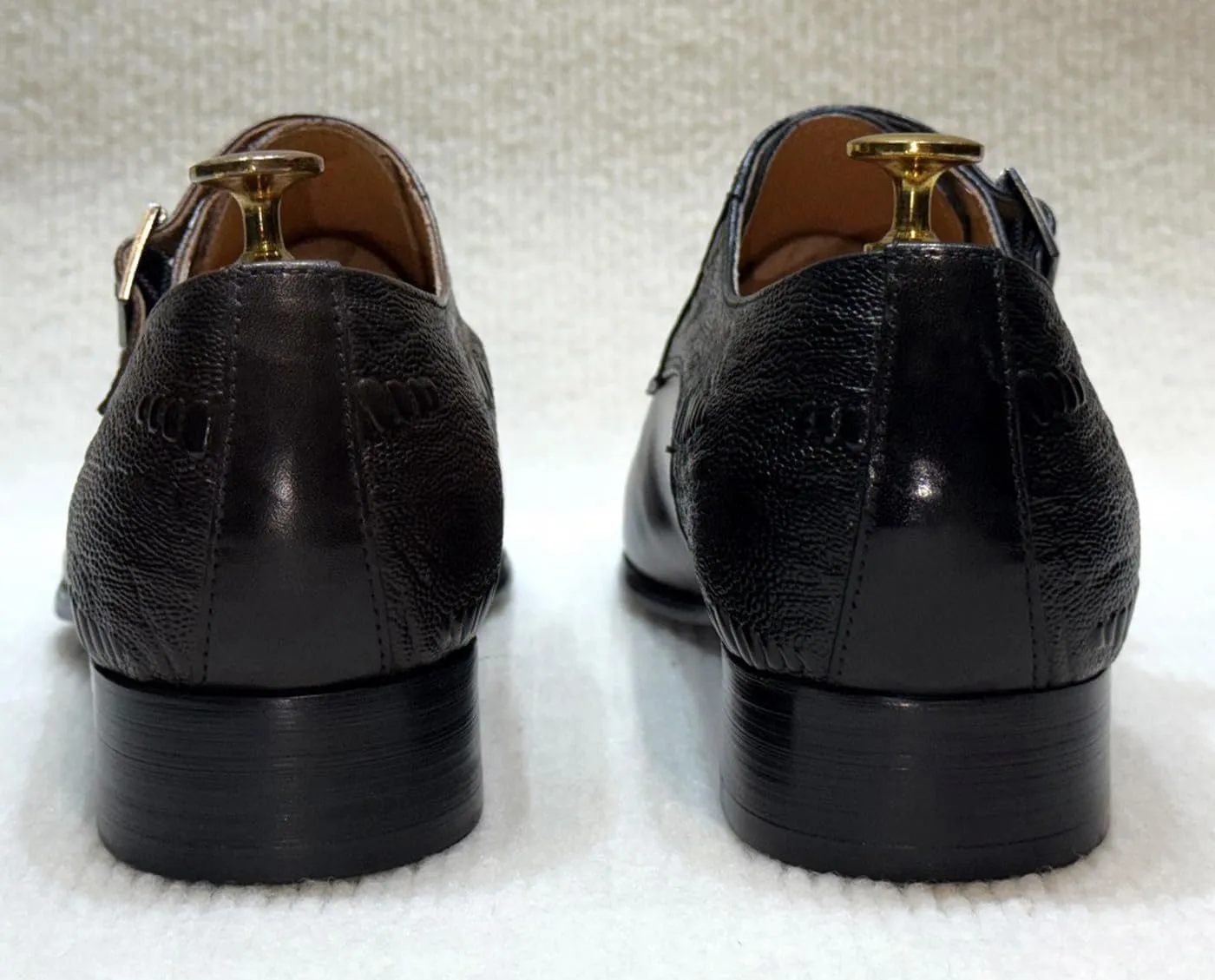 Santimon Men??s Casual Shoes Double Monk Strap Loafers ?C Leather Dress Mocasines for Business, Wedding & Formal Events