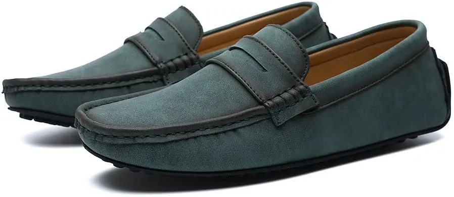 Santimon Men's Classic Driving Penny Moccasin Loafers Slip On Casual Dress Boat Shoes
