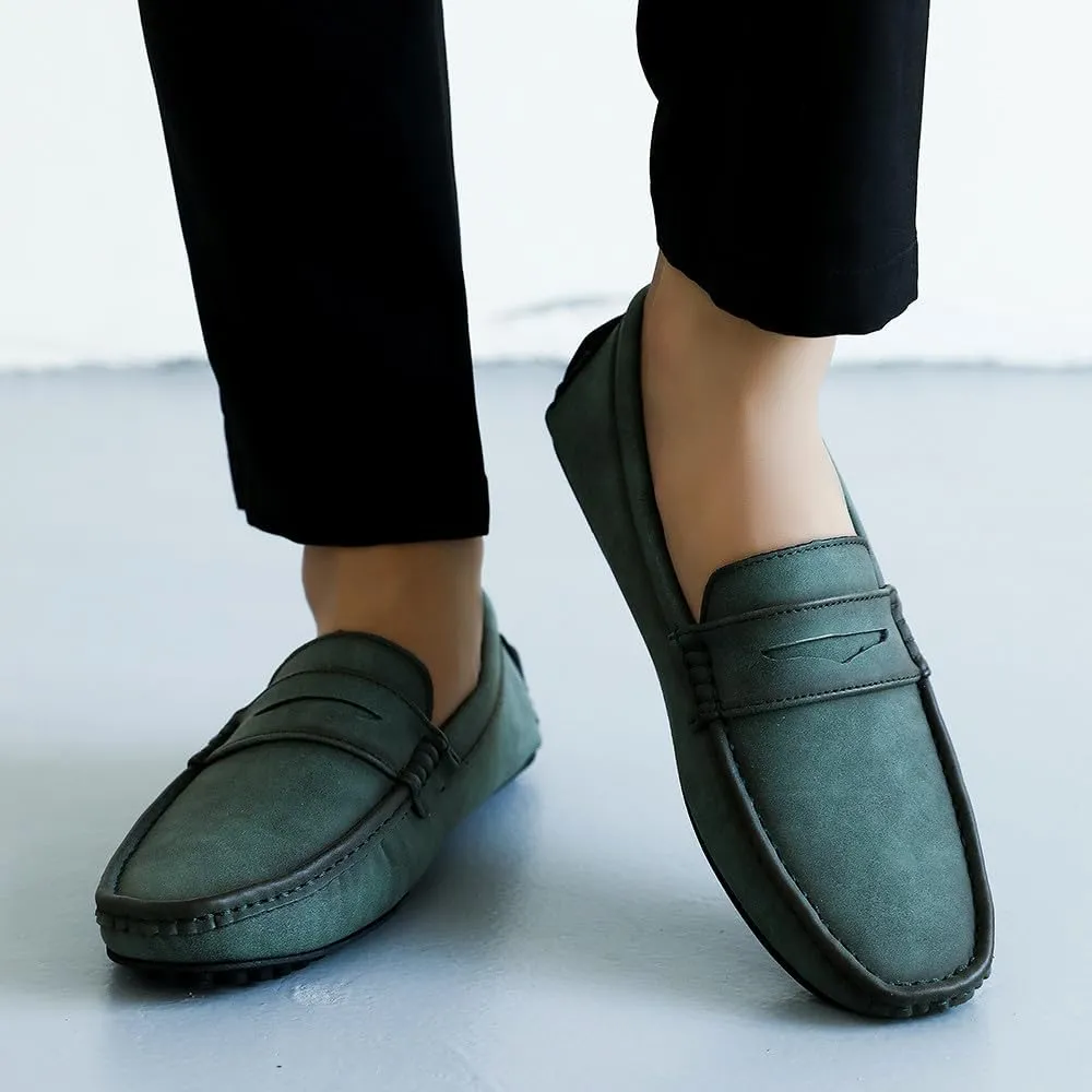 Santimon Men's Classic Driving Penny Moccasin Loafers Slip On Casual Dress Boat Shoes
