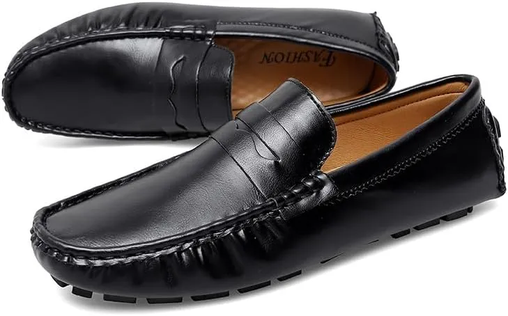 Santimon Men's Classic Penny Loafers Casual Slip On Shoes Soft Moccasin Loafers for Men Lightweight Driving Boat Shoes