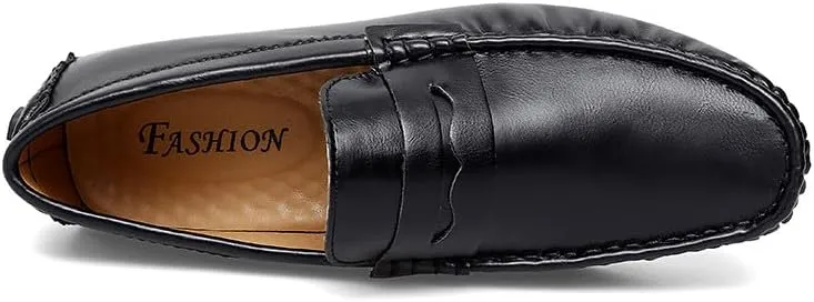Santimon Men's Classic Penny Loafers Casual Slip On Shoes Soft Moccasin Loafers for Men Lightweight Driving Boat Shoes