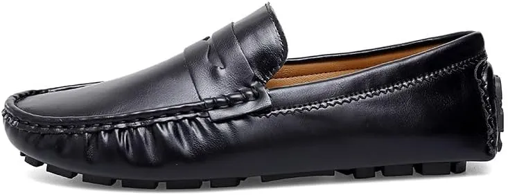 Santimon Men's Classic Penny Loafers Casual Slip On Shoes Soft Moccasin Loafers for Men Lightweight Driving Boat Shoes