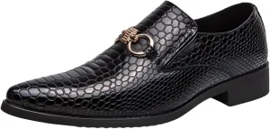 Santimon Men's Loafers Shoes Slip On Leather Shoes Casual Dress Loafer Fashion Wedding Party Prom Shoes