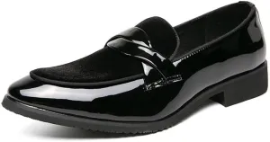 Santimon Mens Slip-On Penny Loafer Casual Dress Shoes Wedding Formal Dress Tuxedo Shoes