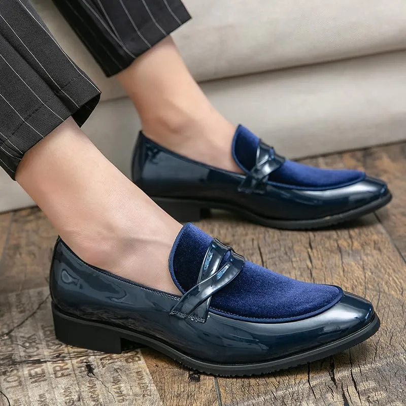 Santimon Mens Slip-On Penny Loafer Casual Dress Shoes Wedding Formal Dress Tuxedo Shoes