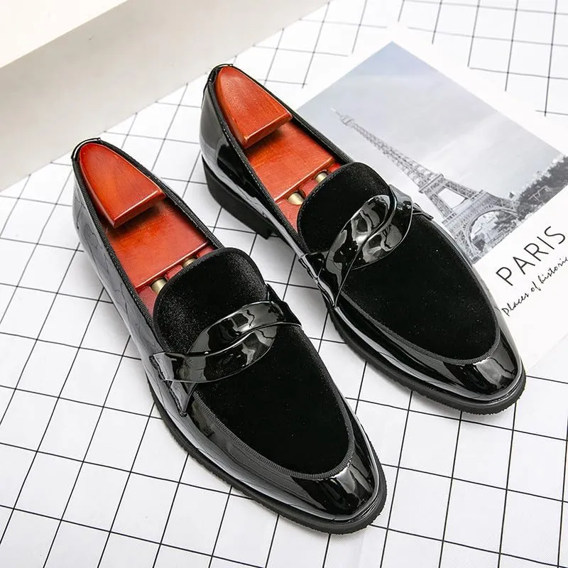 Santimon Mens Slip-On Penny Loafer Casual Dress Shoes Wedding Formal Dress Tuxedo Shoes