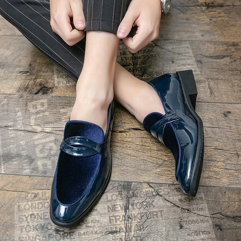 Santimon Mens Slip-On Penny Loafer Casual Dress Shoes Wedding Formal Dress Tuxedo Shoes