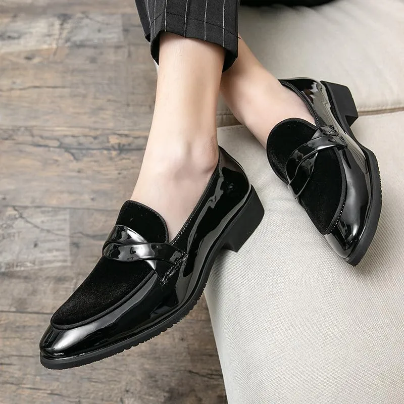Santimon Mens Slip-On Penny Loafer Casual Dress Shoes Wedding Formal Dress Tuxedo Shoes