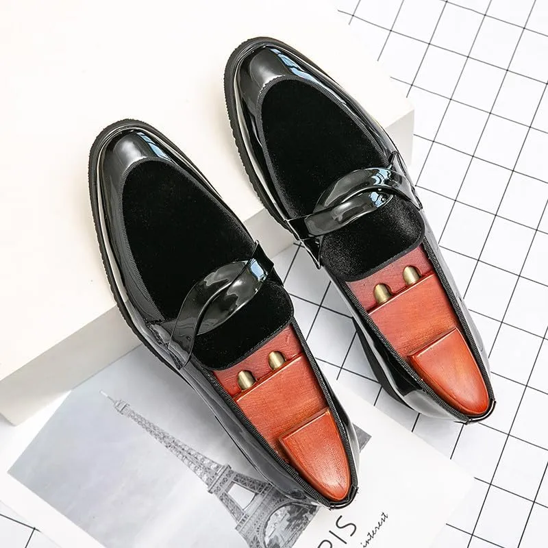 Santimon Mens Slip-On Penny Loafer Casual Dress Shoes Wedding Formal Dress Tuxedo Shoes